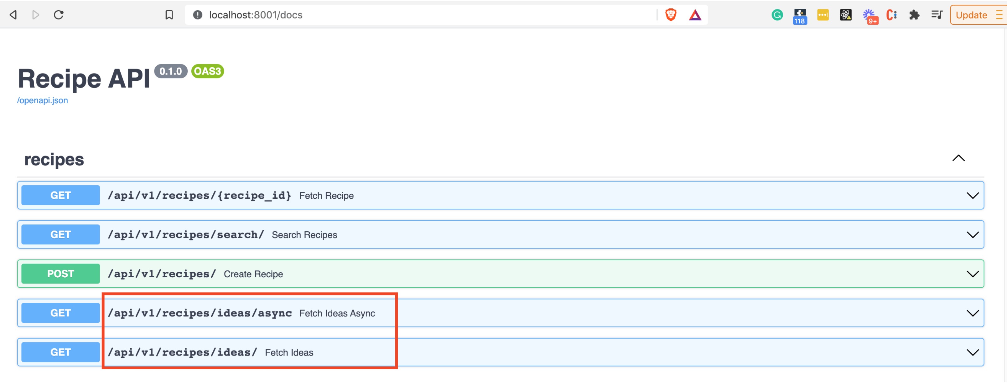 Versioned FastAPI endpoints